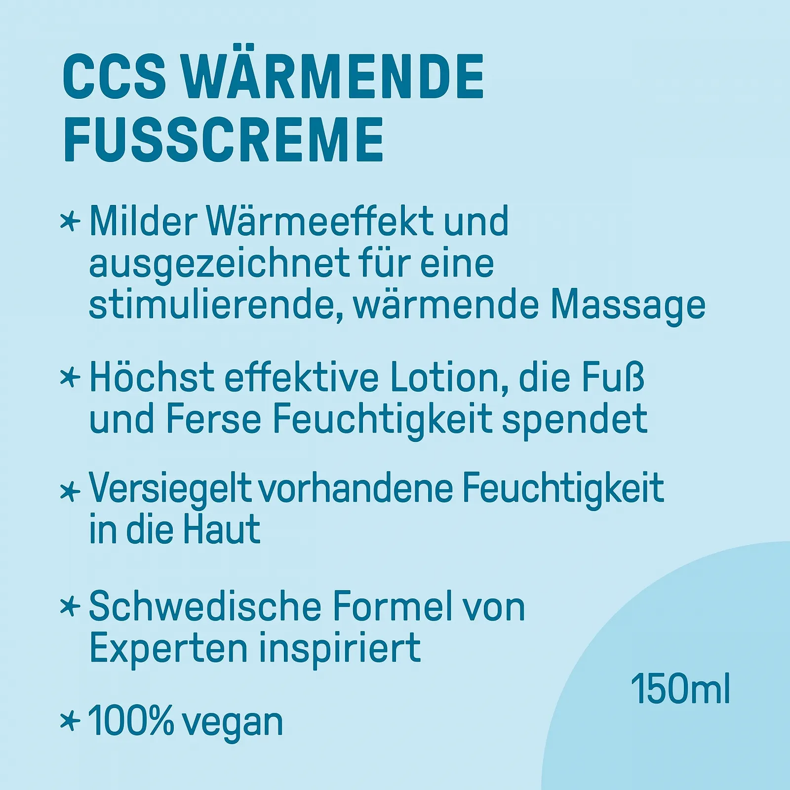 Согревающий крем для ног CCS 150 мл увлажняющий и смягчающий для сухой кожи и холодных ног, фото №3