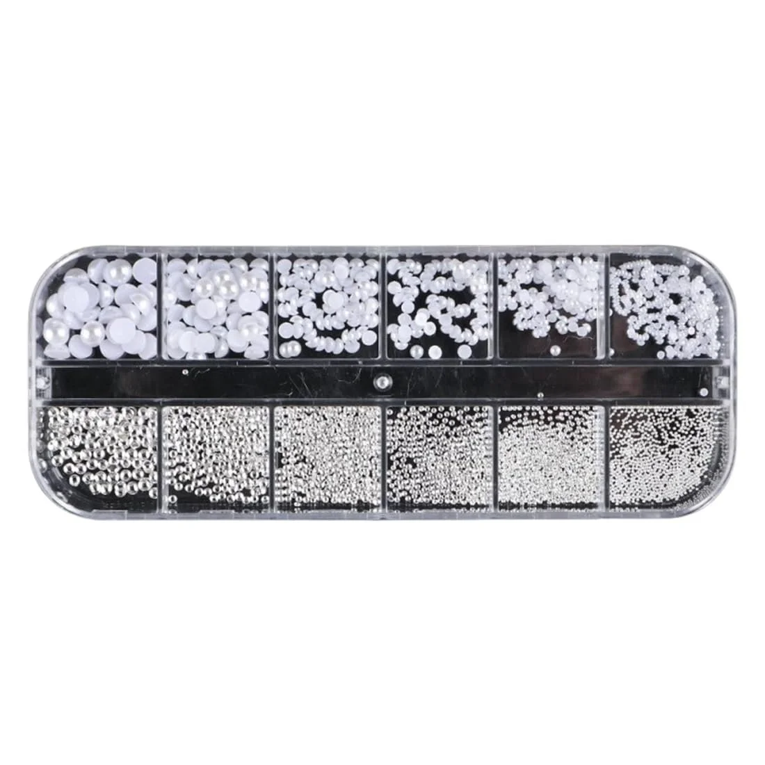 Жемчуг для ногтей Полужемчуг, Маленькие бусины из нержавеющей стали, Полукруглые жемчужные шарики для украшения ногтей и DIY украшений, 1 коробка, фото №1 Жемчуг для ногтей Полужемчуг, Маленькие бусины из нержавеющей стали, Полукруглые жемчужные шарики для украшения ногтей и DIY украшений, 1 коробка, фото №1