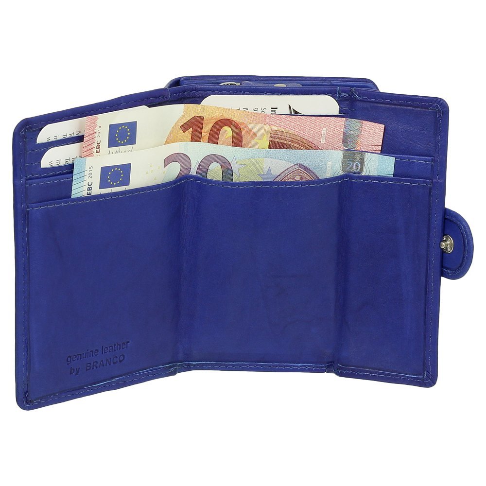 Кошелек Женский Кожаный Маленький на Молнии 8 см Разные Цвета, royal blue, Modern, фото №3