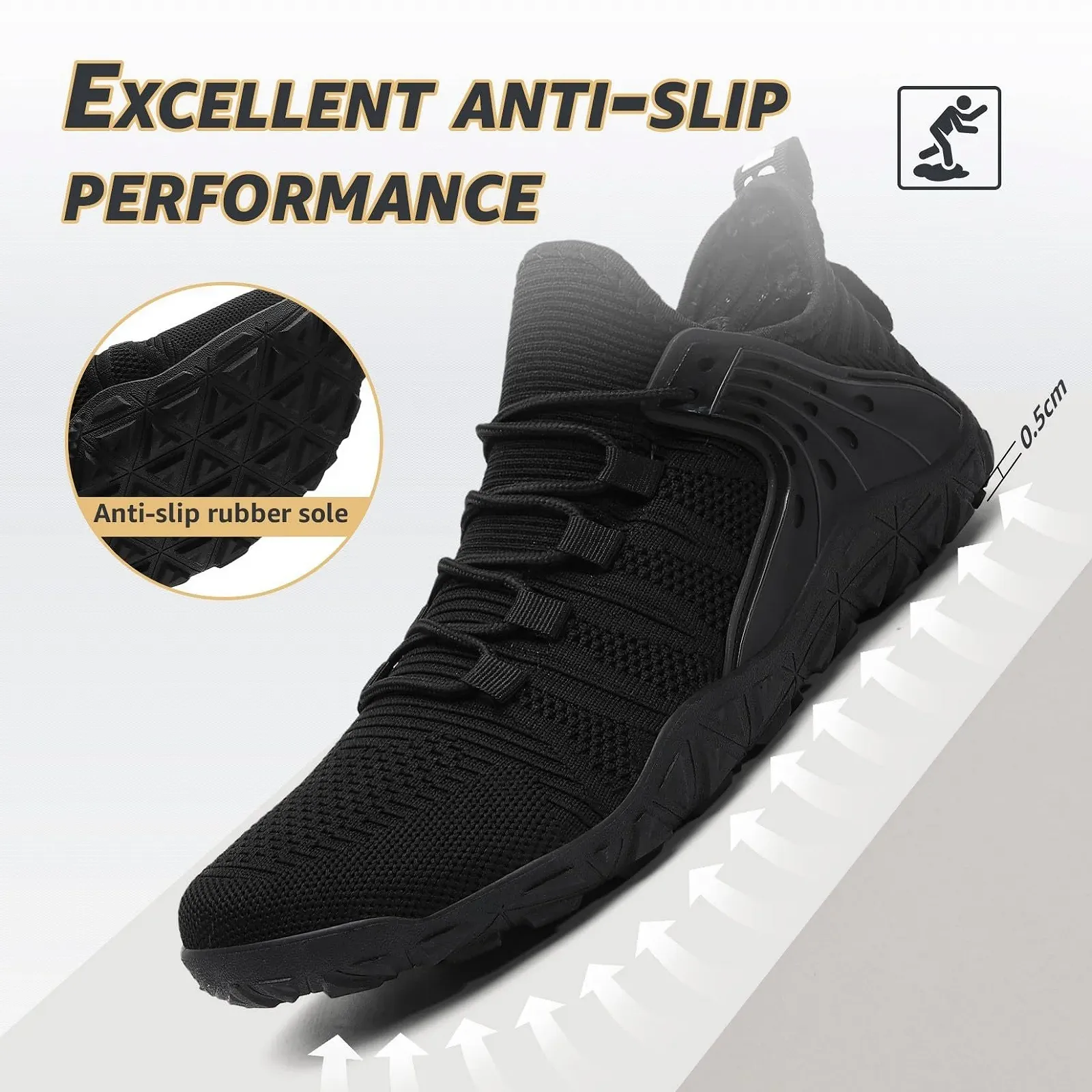 Кроссовки ASHION Минималистичные для бега по бездорожью с широким носком Мужские фитнес кроссовки, фото №2 Кроссовки ASHION Минималистичные для бега по бездорожью с широким носком Мужские фитнес кроссовки, фото №2