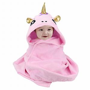 Полотенце детское Hivia Baby Единорог 90 x 90 cm, розовый - Фото 1