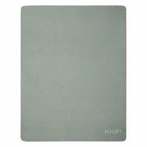 Покривало Joop! Однотонна двостороння Бавовняна суміш Нефрит / Срібло Розмір 150 x 200 см synthetic.ua - Фото 1