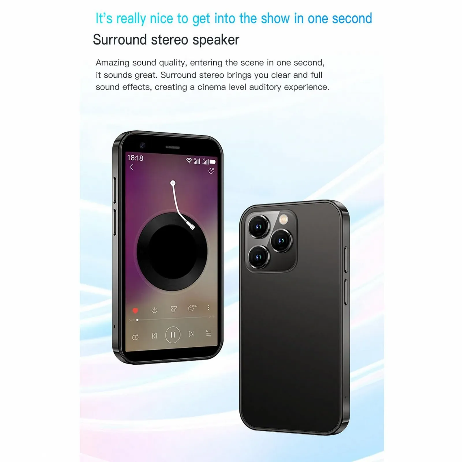 Смартфон XS15 3G 2/16GB Dual SIM Android 8.1 Чорний, фото №4