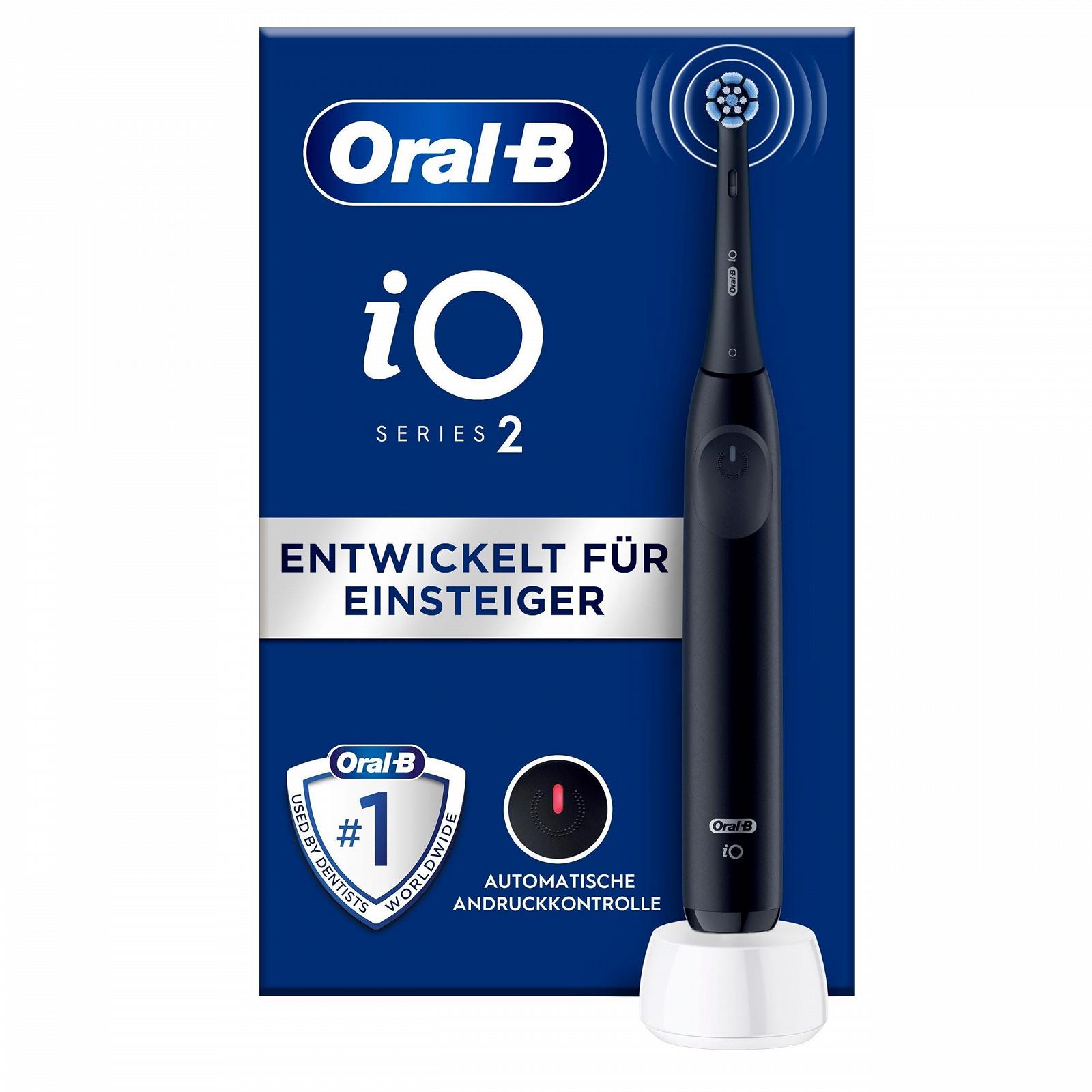 Електрична зубна щітка Oral-B iO Series 2 1 насадка 3 режими Braun Нічний чорний, фото №1