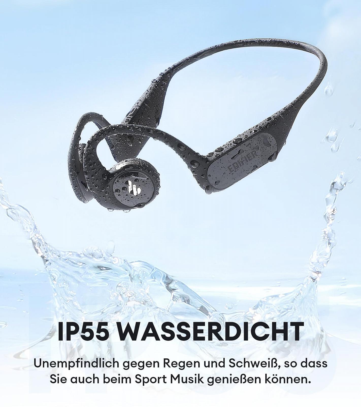 Наушники Edifier Comfo Run Open-Ear Wireless Air Conduction Sports Bluetooth 5.3 Встроенный микрофон 17 часов воспроизведения Быстрая зарядка IP55, фото №6