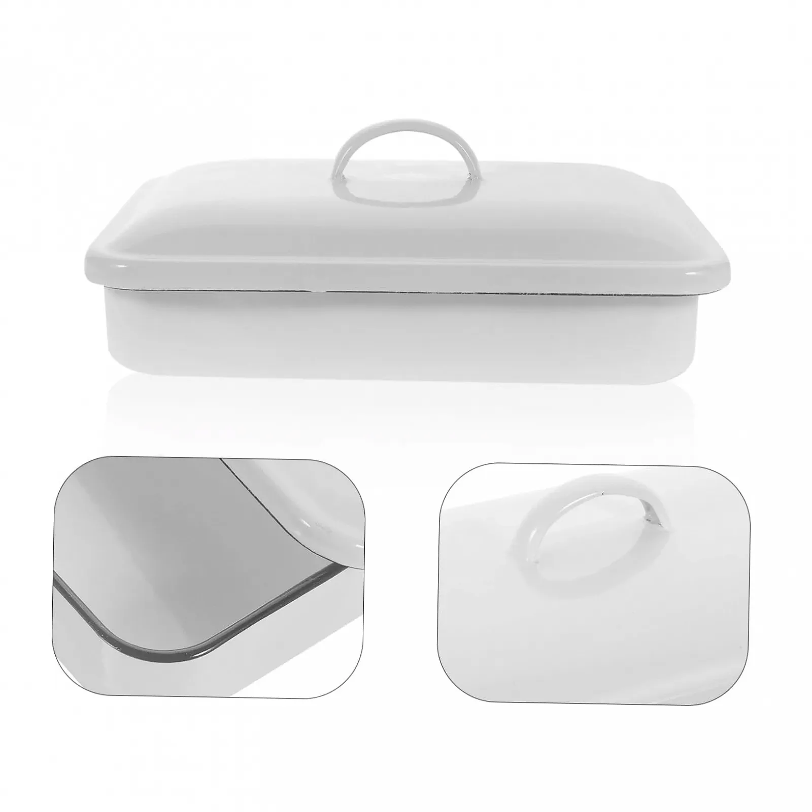 Емальована форма для запікання GALPADA багатофункціональна стійка до подряпин термостійка антипригарна, фото №7