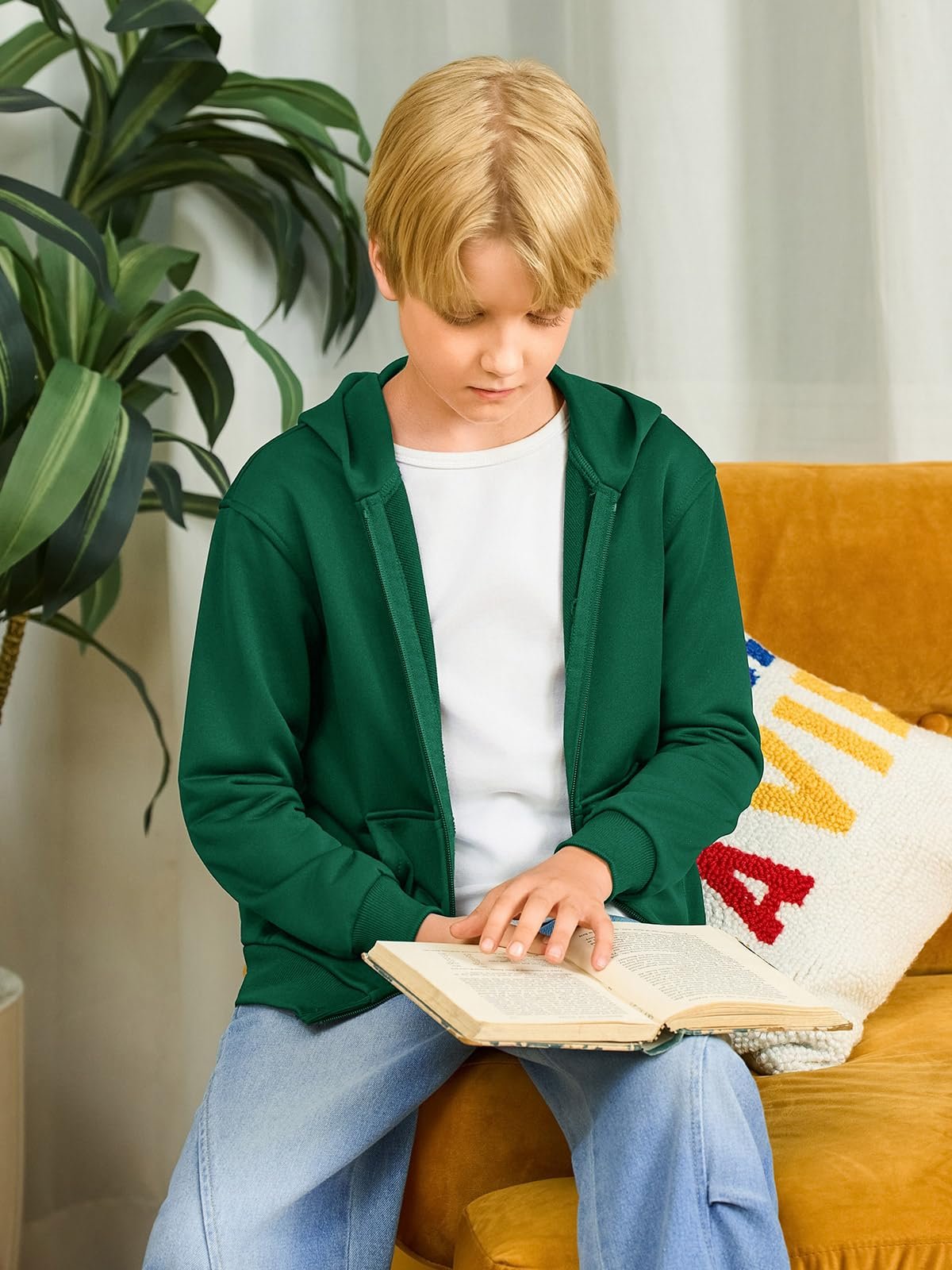 Худі Haloumoning для хлопчиків, з довгими рукавами, на блискавці, фото №2