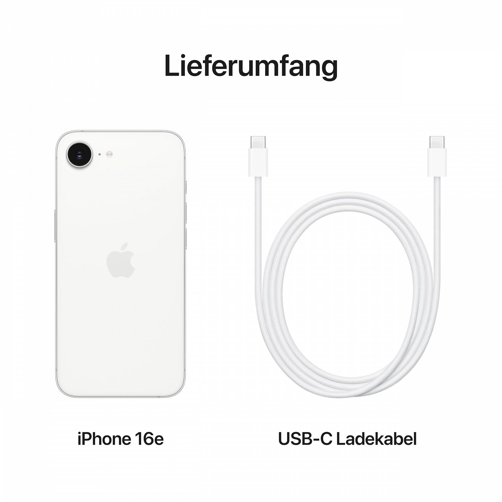 Смартфон Apple iPhone 16e 128 GB A18 Chip 48 MP 6.1 дюймів White, фото №6 Смартфон Apple iPhone 16e 128 GB A18 Chip 48 MP 6.1 дюймів White, фото №6