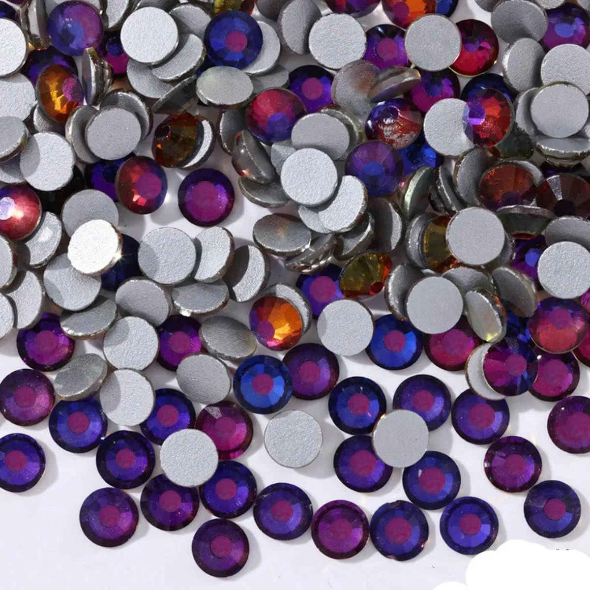 Стрази Блакитні Серії з блискітками Плоска задня частина Синій, Розмір S, 5, 1140 шт, фото №1