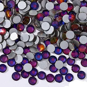 Стрази Alle Серії blauen З блискітками Плоска задня частина S, 12, 1140 шт, Блакитний - Фото 1