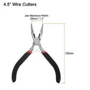 Мини плоскогубцы sourcing map 4.5 дюйма Беззубые прецизионные плоскогубцы с черной пластиковой ручкой для рукоделия и изготовления ювелирных изделий цена на synthetic.ua - Фото 1 Мини плоскогубцы sourcing map 4.5 дюйма Беззубые прецизионные плоскогубцы с черной пластиковой ручкой для рукоделия и изготовления ювелирных изделий synthetic.ua - Фото 1