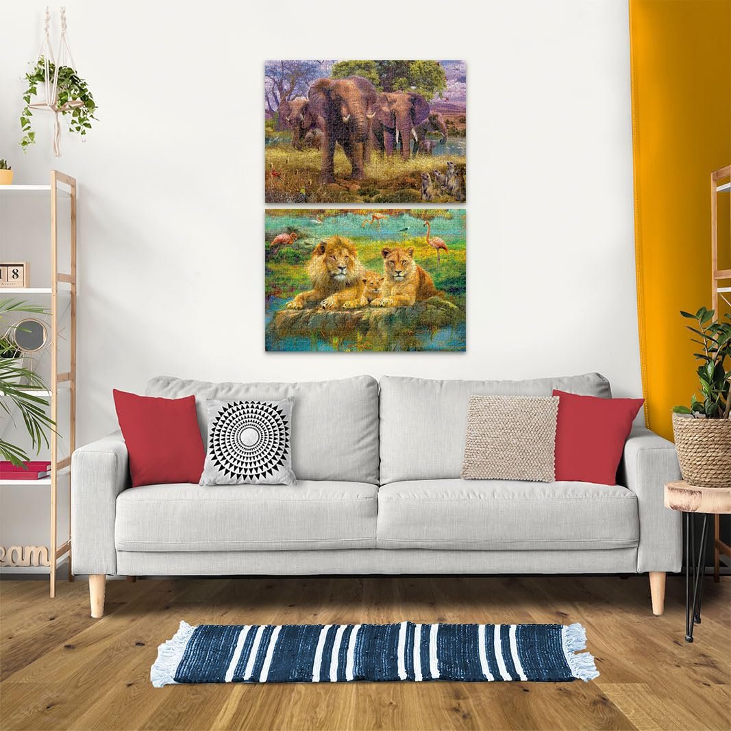 Пазл Ravensburger African Animals 12000340 2 x 1000 элементов, фото №6 Пазл Ravensburger African Animals 12000340 2 x 1000 элементов, фото №6