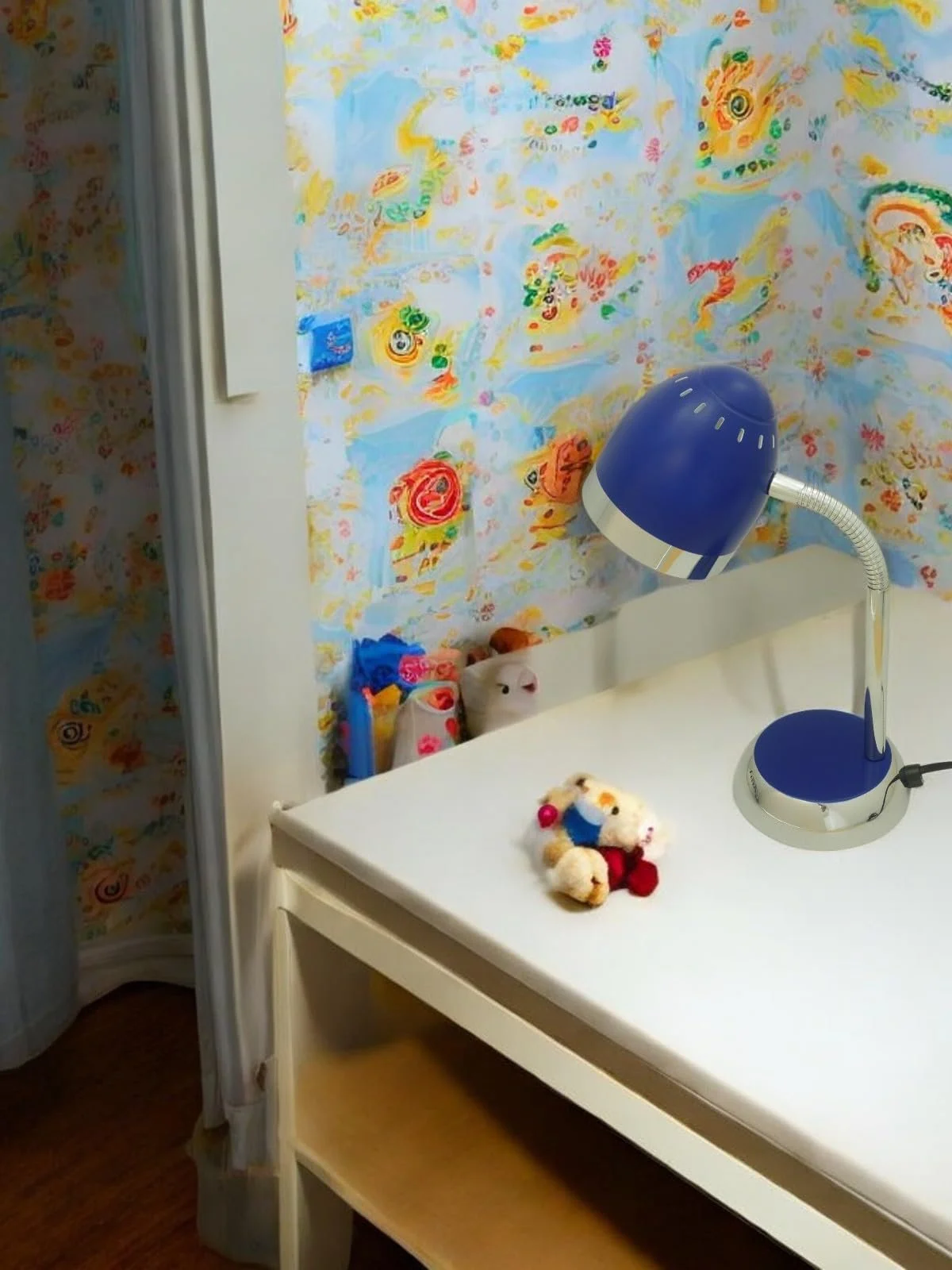 Настільна лампа Tom з гнучким кронштейном E14 макс. 40 Вт Синя, фото №5