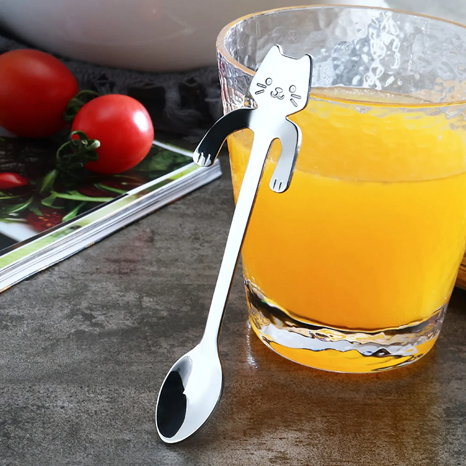 Ложка для кави Кіт, з нержавіючої сталі, декоративна, фото №2