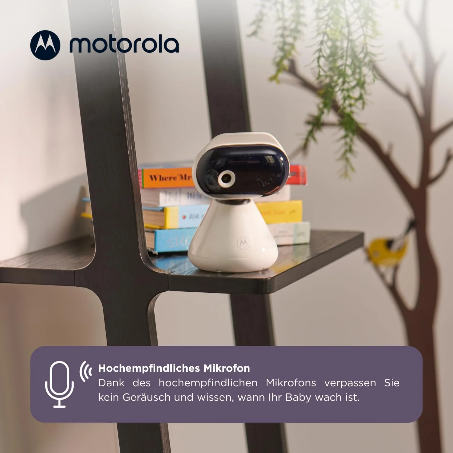 Відеокамера для спостереження за дитиною Motorola Nursery PIP1000 HD WiFi 1080p, фото №6