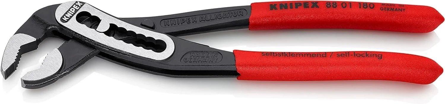 Клещи переставные KNIPEX Alligator 88 01 180 черные атраментированные с нескользящим пластиковым покрытием 180 мм, фото №2