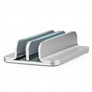 Регулируемая вертикальная подставка для ноутбука Алюминиевый сплав 3 в 1 Конструкция, экономящая пространство Для всех держателей ноутбуков Настольный вертикальный - Фото 1