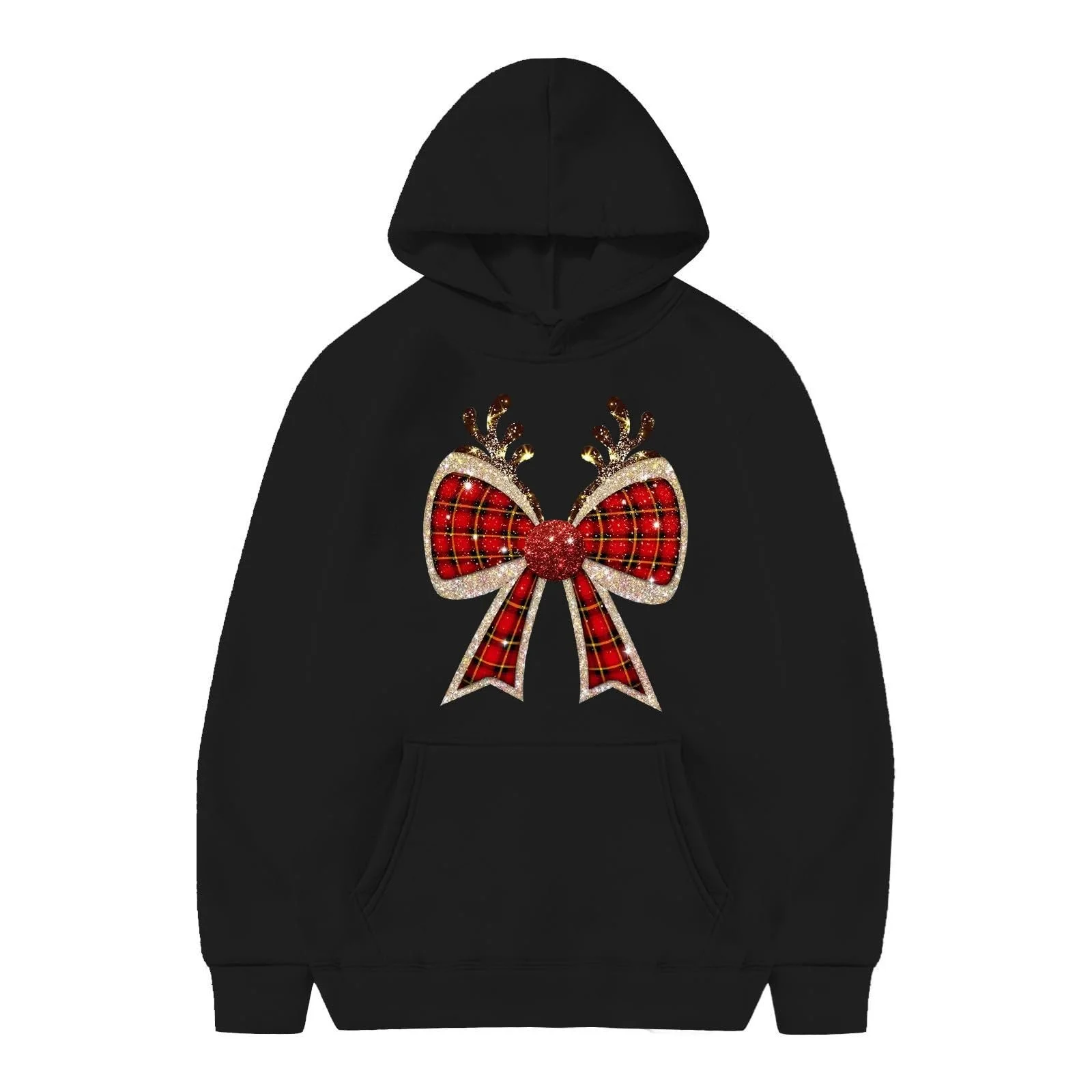 Толстовка для мальчиков и девочек, праздничный принт снежинки, зимний теплый рождественский пуловер, свитшот, фото №1