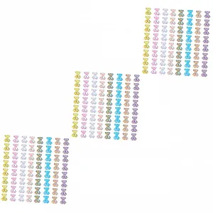 Украшения для ногтей Мишки Beavorty 192 шт. Разноцветные блестящие - Фото 1