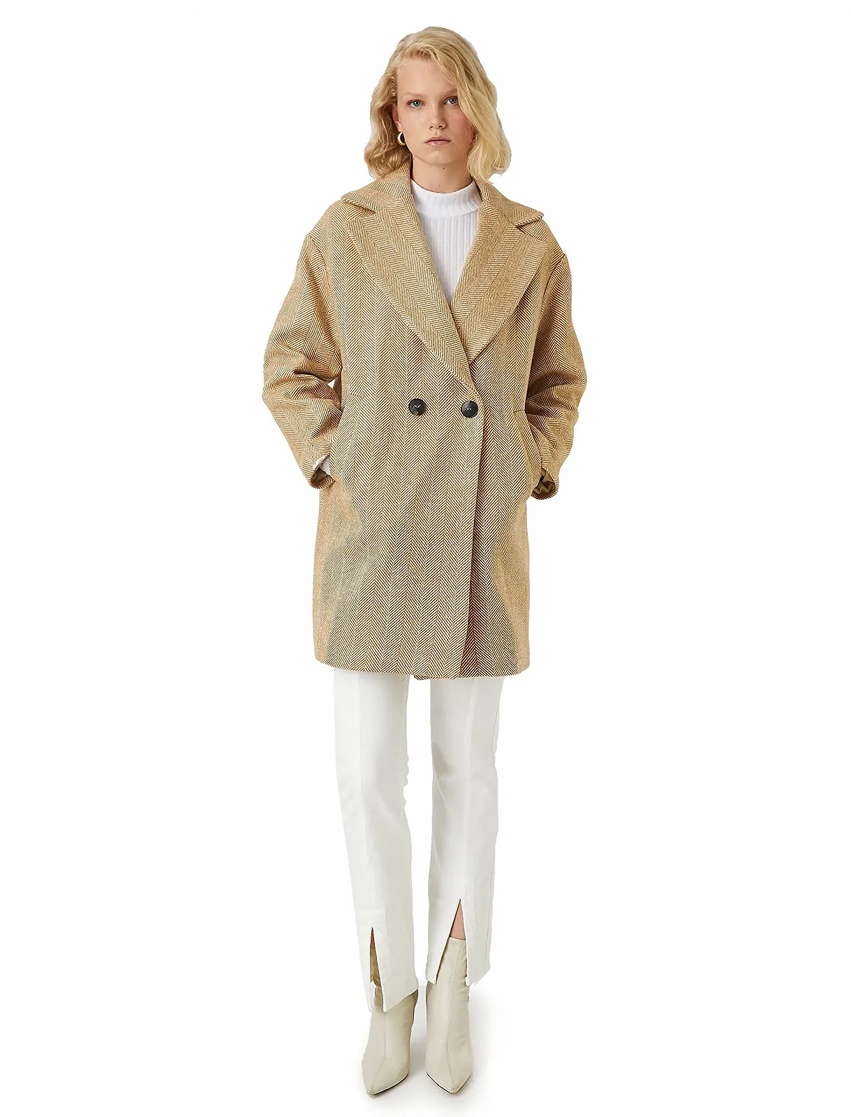 Пальто Koton Запашне на ґудзиках Жіноче, фото №1 Пальто Koton Запашне на ґудзиках Жіноче, фото №1