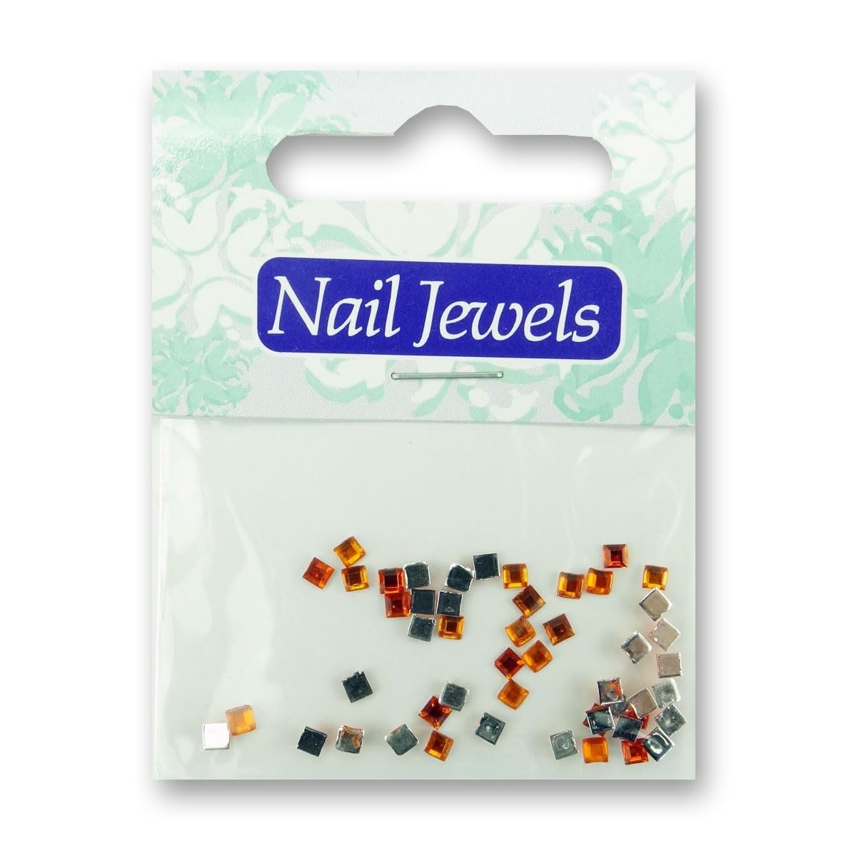 Стразы для ногтей Квадратные EigenArt Акриловые Оранжевый, фото №1