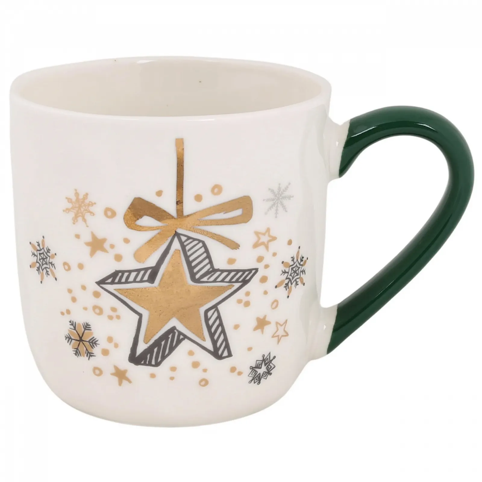 Різдвяна порцелянова кружка з ручкою і різдвяним мотивом Sarcia.eu, 320 мл, біла (зірка), фото №1 Різдвяна порцелянова кружка з ручкою і різдвяним мотивом Sarcia.eu, 320 мл, біла (зірка), фото №1