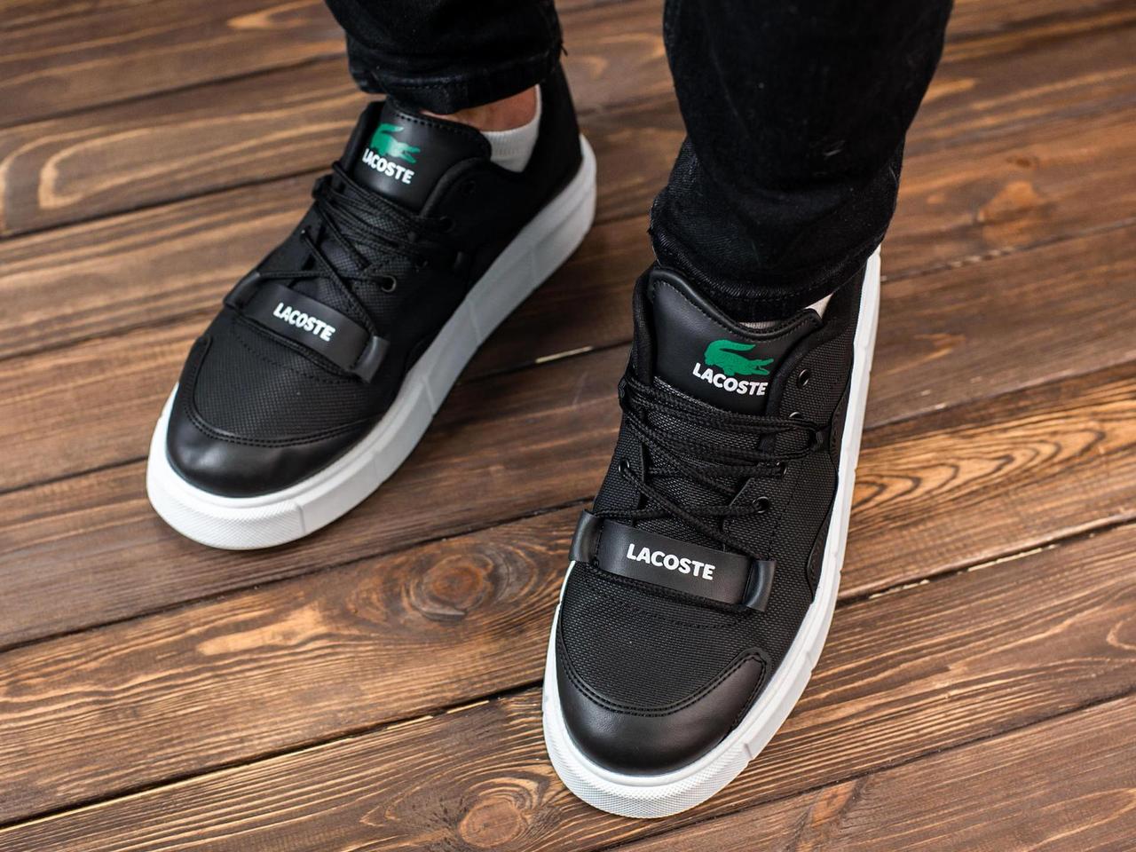 Кросівки Lacoste Street Style Black-White, фото №3