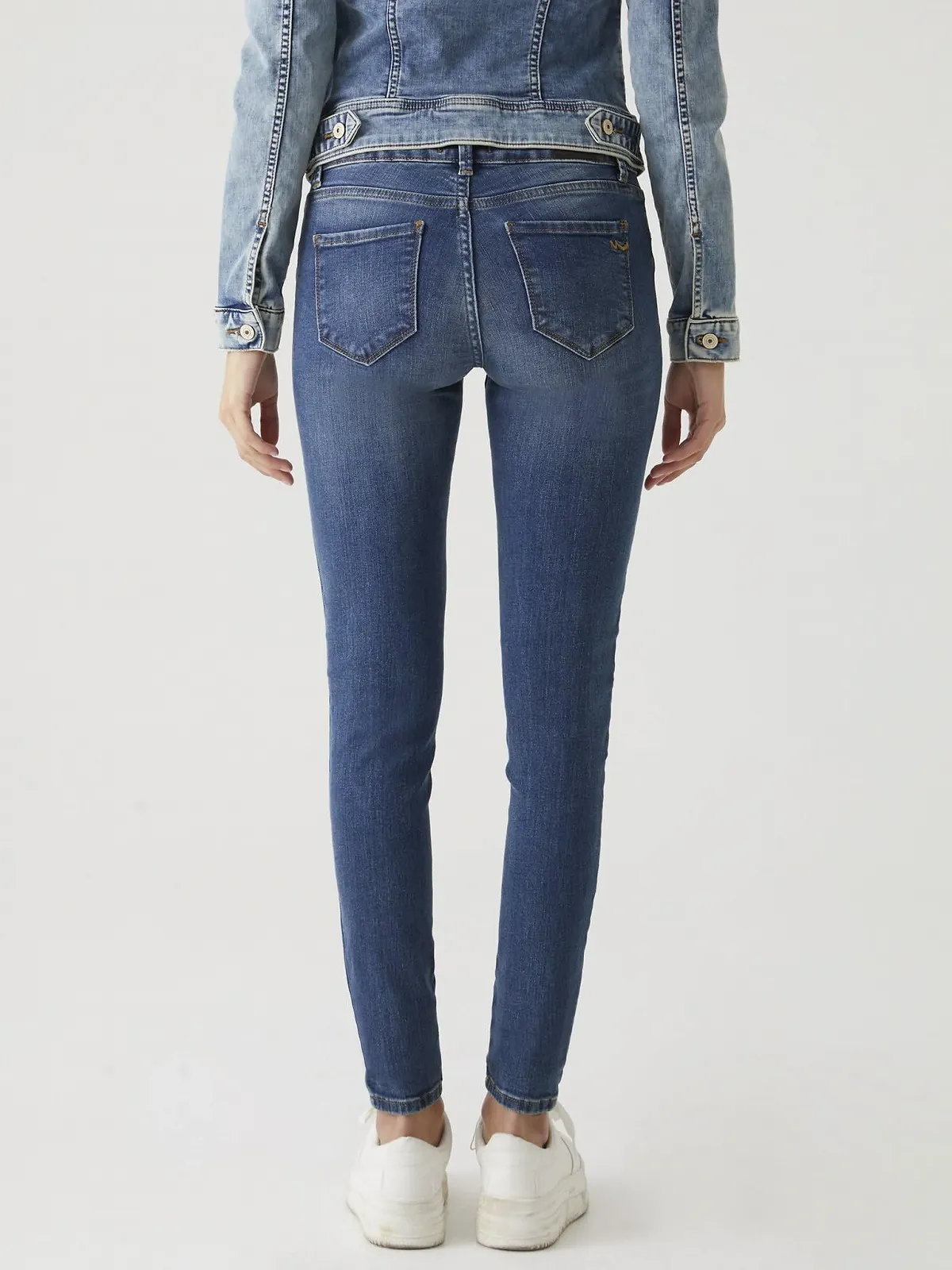 Жіночі джинси скінні LTB Jeans Nicole - З високою талією на блискавці - Nicole Aviana WASH Синій 32, фото №4