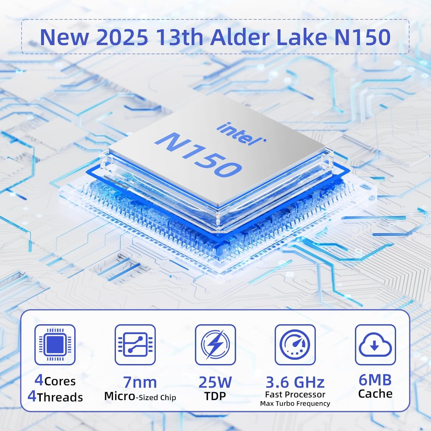 Міні ПК DreamQuest Pro / Intel N150 / RAM 16GB / SSD 512GB / 2 х HDMI / 2 х LAN / Wi-Fi 5 / Bluetooth 5.0 / Windows 11 / Сірий, фото №4