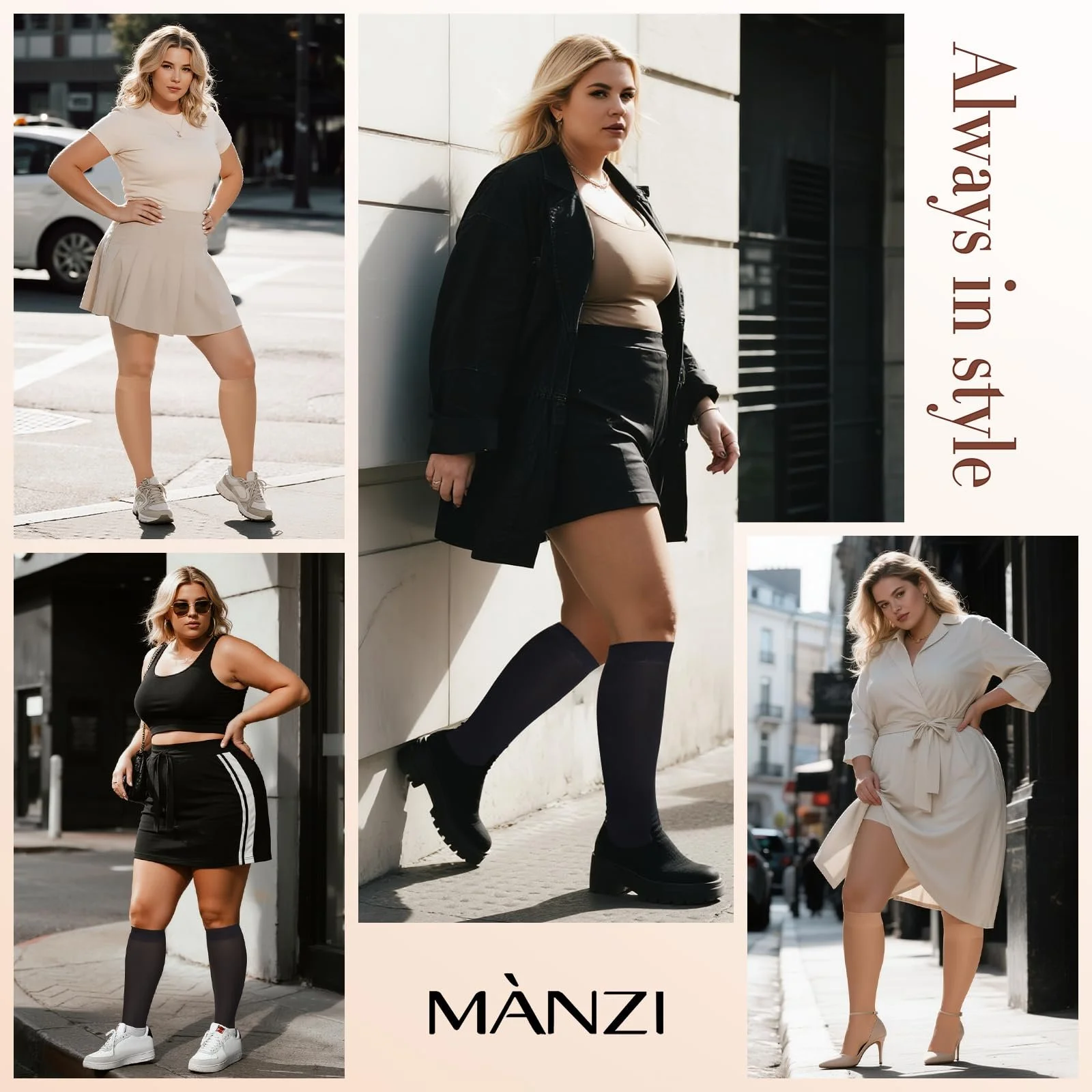 Панчохи MANZI 4 пари, жіночі, 40 ден, напівпрозорі, фото №6