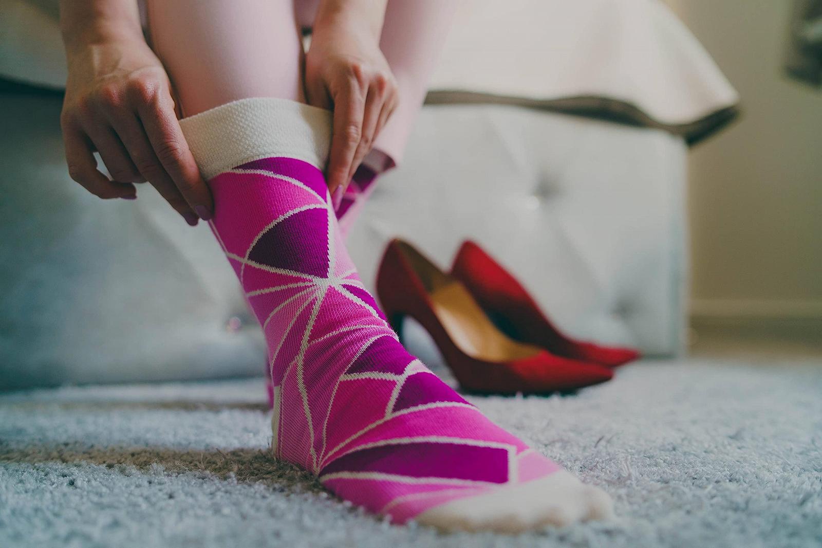 Шкарпетки Rainbow Socks Diamond, рожеві, 1 пара, фото №4