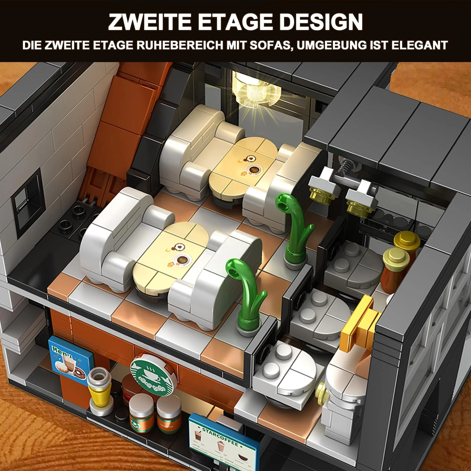 Конструктор Кафе HIGH GODO City, 581 деталь, фото №3