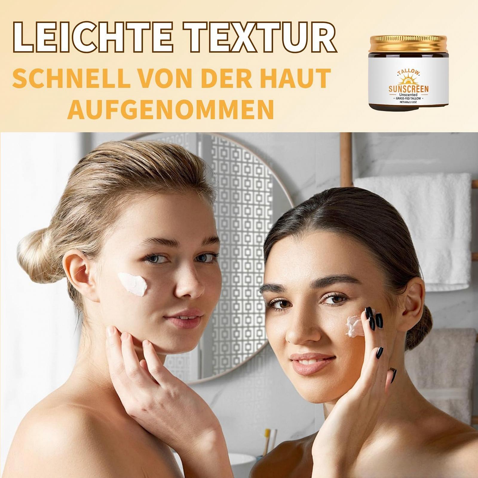 Натуральный солнцезащитный увлажняющий крем для лица Tallow на основе говяжьего жира, фото №3