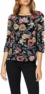 Блуза ONLNOVA LIFE 3/4 SLEEVE TOP AOP WVN 5 15213852 Night Sky ONLY Темно-синій S - Фото 1