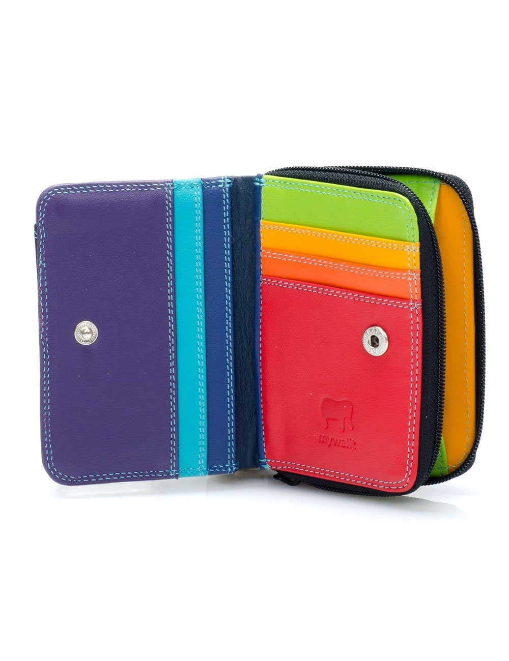 Кожаный женский кошелек MYWALIT Small Zip Wallet 226-4 Black Pace, фото №2