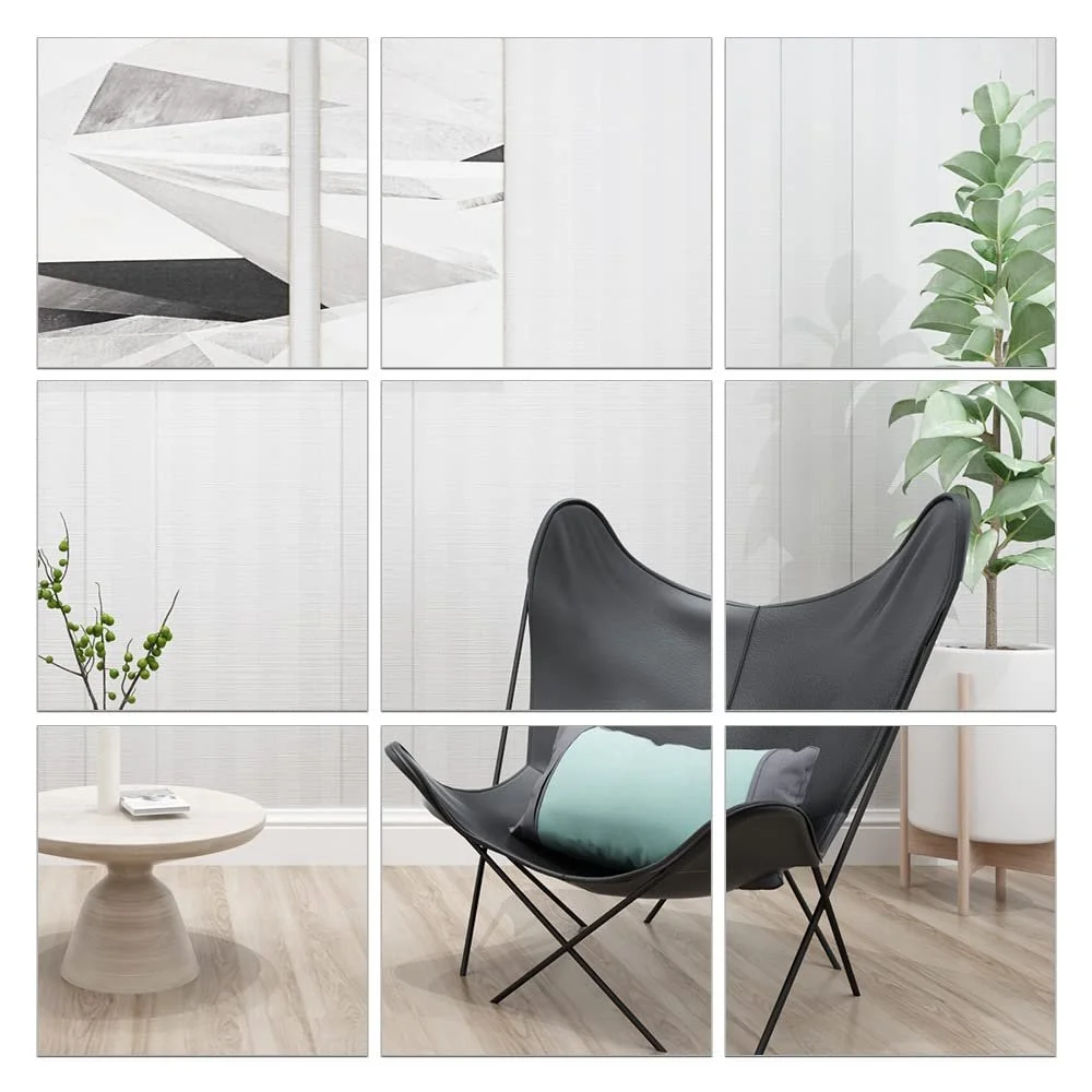 Наклейки на стіну Квадратні дзеркальні 15 см x 15 см 24 шт. 3D мозаїка DIY декор, фото №5 Наклейки на стіну Квадратні дзеркальні 15 см x 15 см 24 шт. 3D мозаїка DIY декор, фото №5