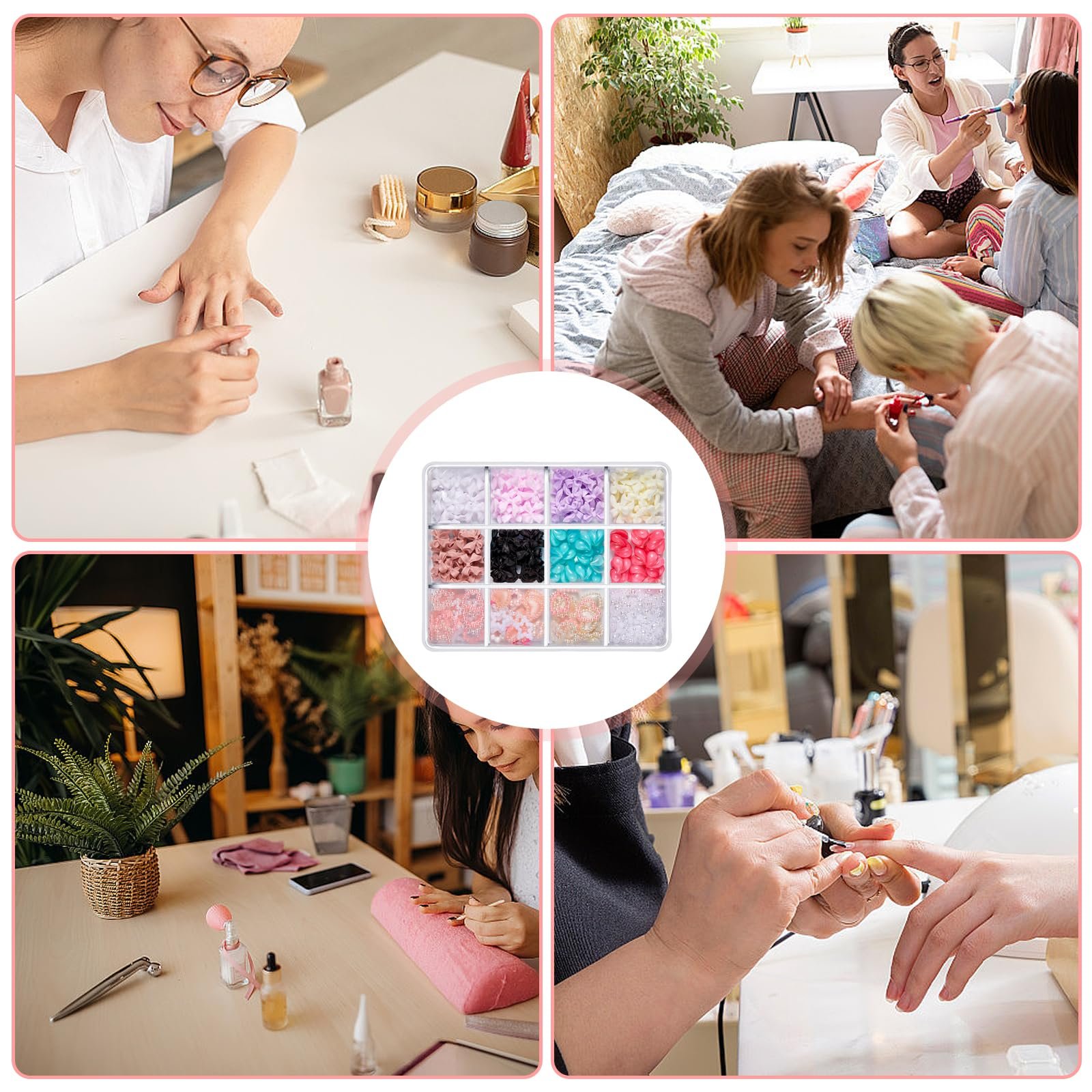 Стрази для нігтів 3D, 1 коробка з шармами, смола, фото №3 Стрази для нігтів 3D, 1 коробка з шармами, смола, фото №3