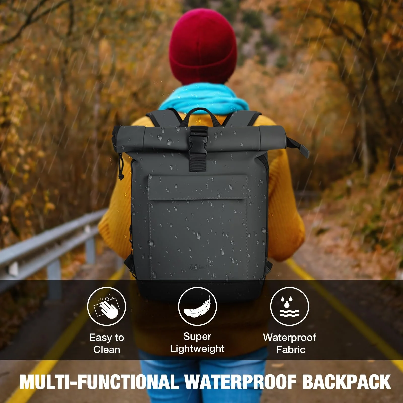 Рюкзак Rolltop Laptop Backpack 17 Inch водонепроникний великий 17 Inch, фото №2 Рюкзак Rolltop Laptop Backpack 17 Inch водонепроникний великий 17 Inch, фото №2