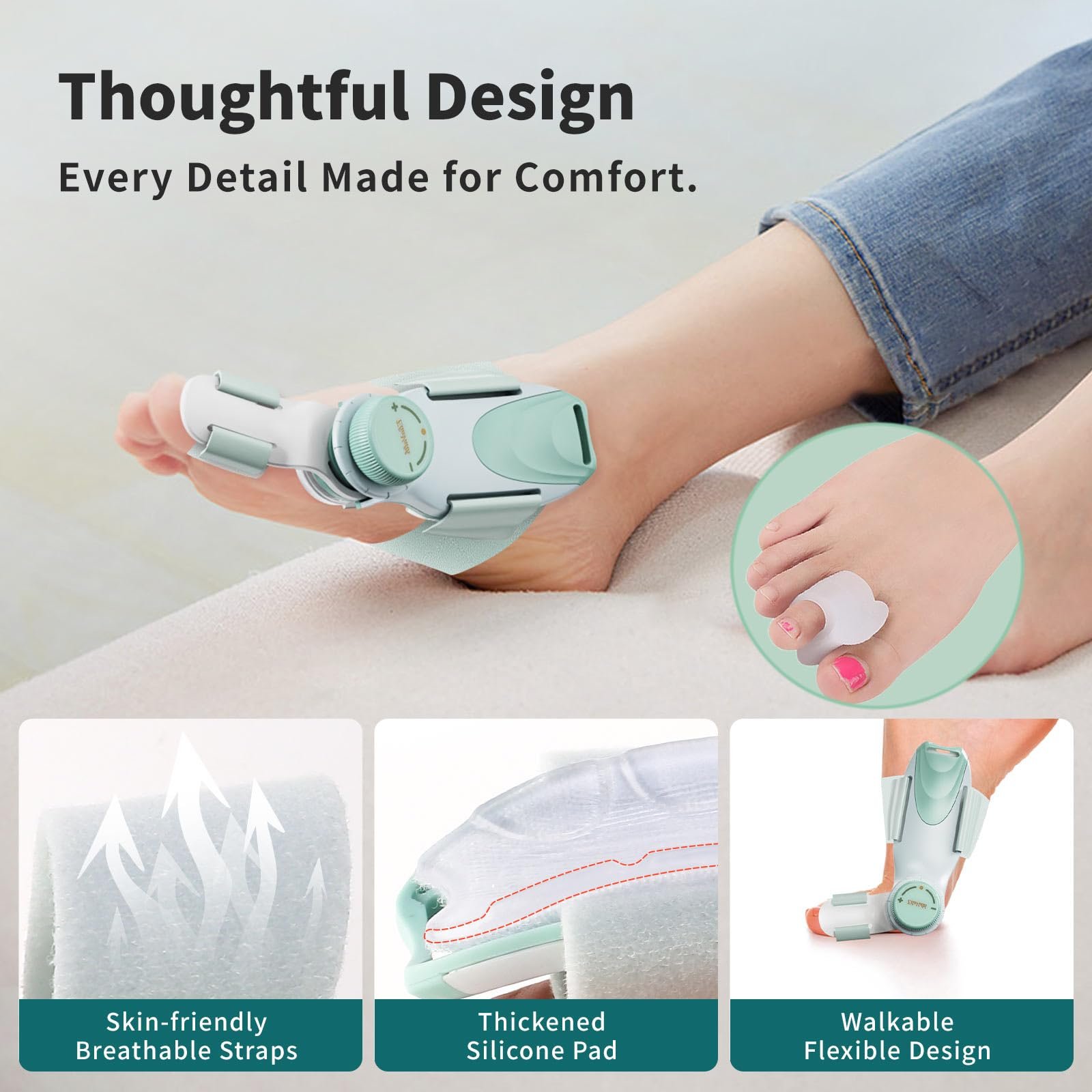 Корректор большого пальца стопы Ортопедический фиксатор с силиконовой подушечкой, фото №2 Корректор большого пальца стопы Ортопедический фиксатор с силиконовой подушечкой, фото №2