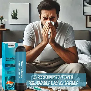 Назальный ингалятор от храпа 1.8 мл, с эфирными маслами и ментолом, освобождает нос от заложенности для спокойного сна. synthetic.ua - Фото 1