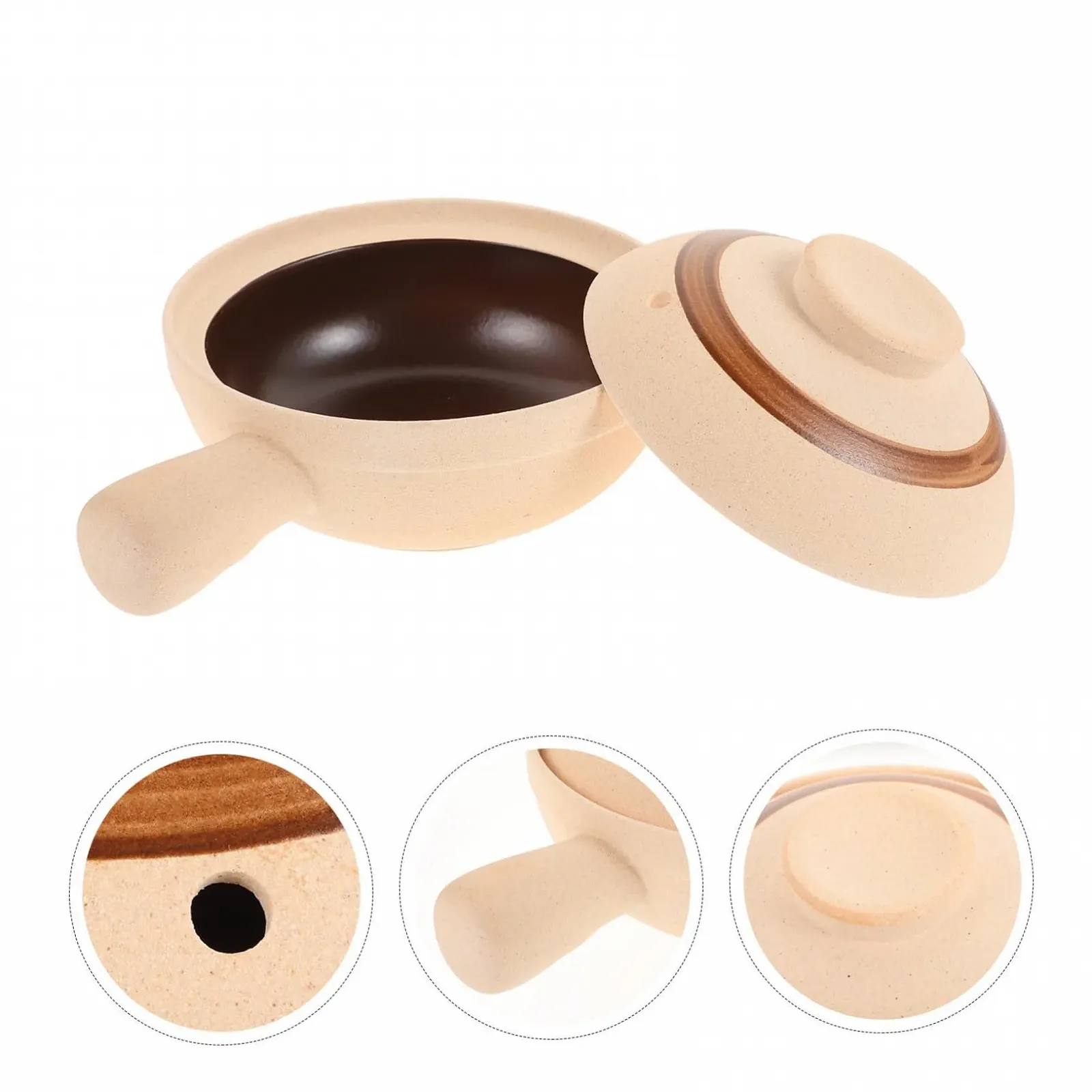 Ківш керамічний З кришкою Жаростійкий для супів та тушкування, фото №9