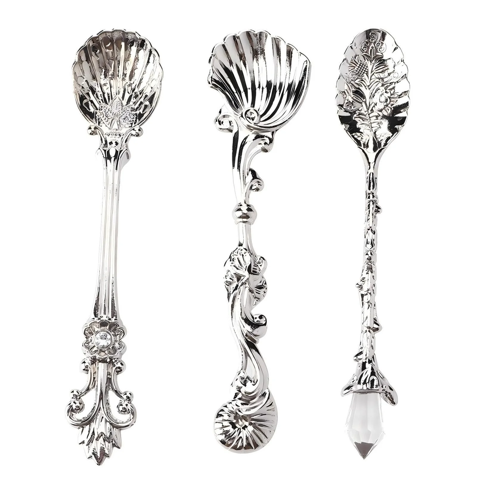 Набір кавових ложок у вінтажному стилі 3 шт. Royal Style десертні, фото №1