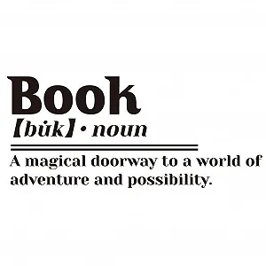 Наклейка на стіну SUPERDANT Book Quotes чорна 90 x 30 см + 60 x 30 см - Фото 1