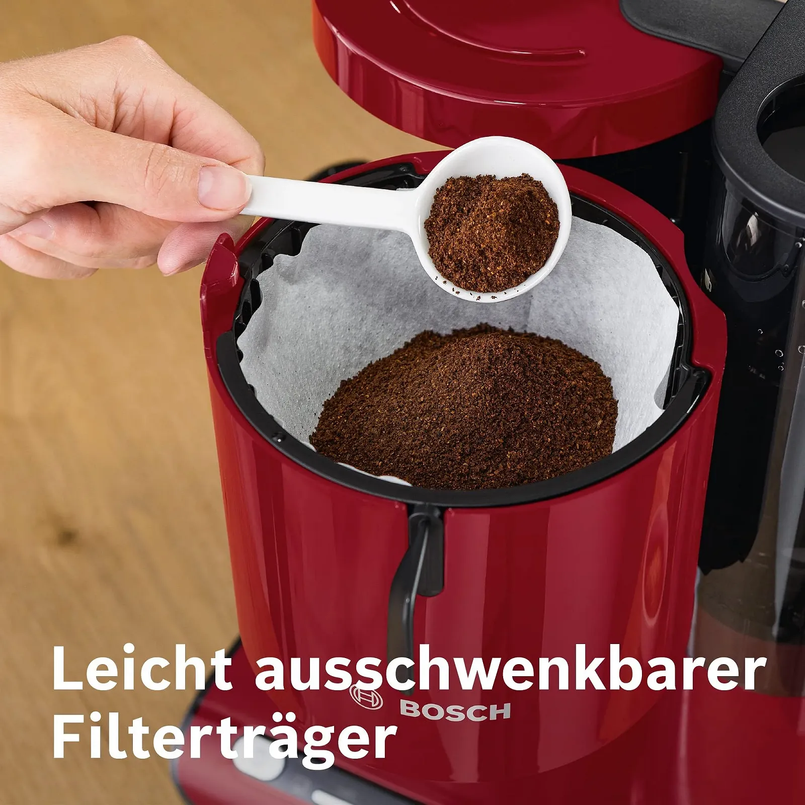 Капельная кофеварка Bosch Styline TKA8A054 1,1 л 1100 Вт Красная, фото №7