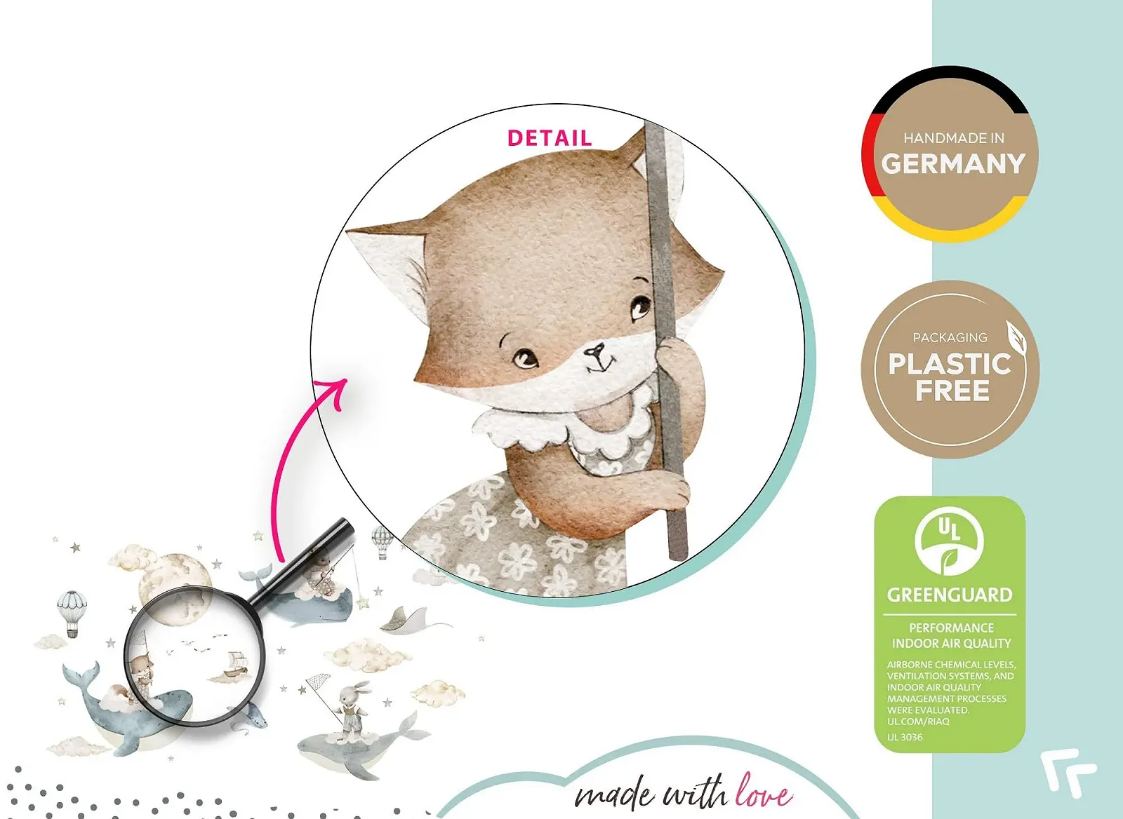 Наклейка на стену Little Deco Underwater World DL5074 XL, фото №5