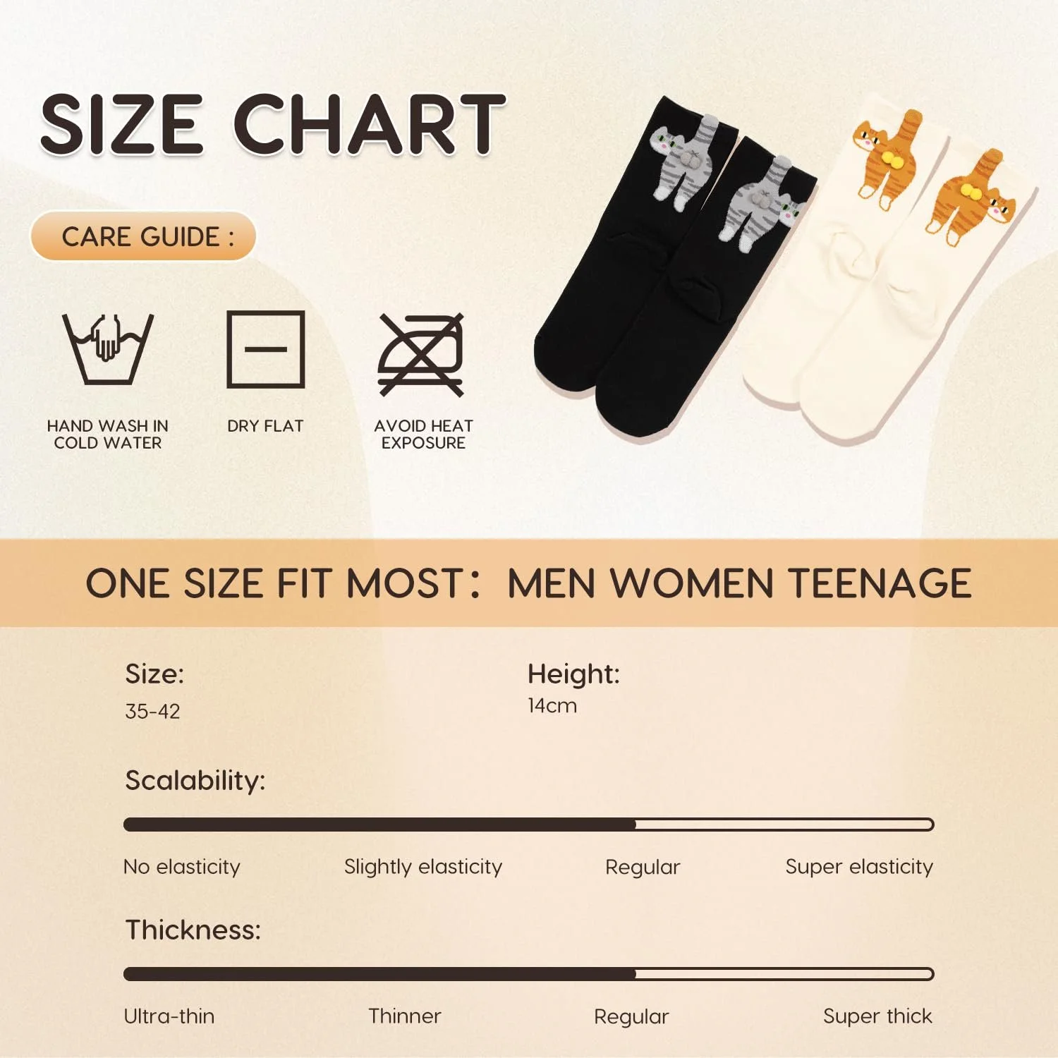 Шкарпетки з котами та кульками, 2 пари, фото №4 Шкарпетки з котами та кульками, 2 пари, фото №4