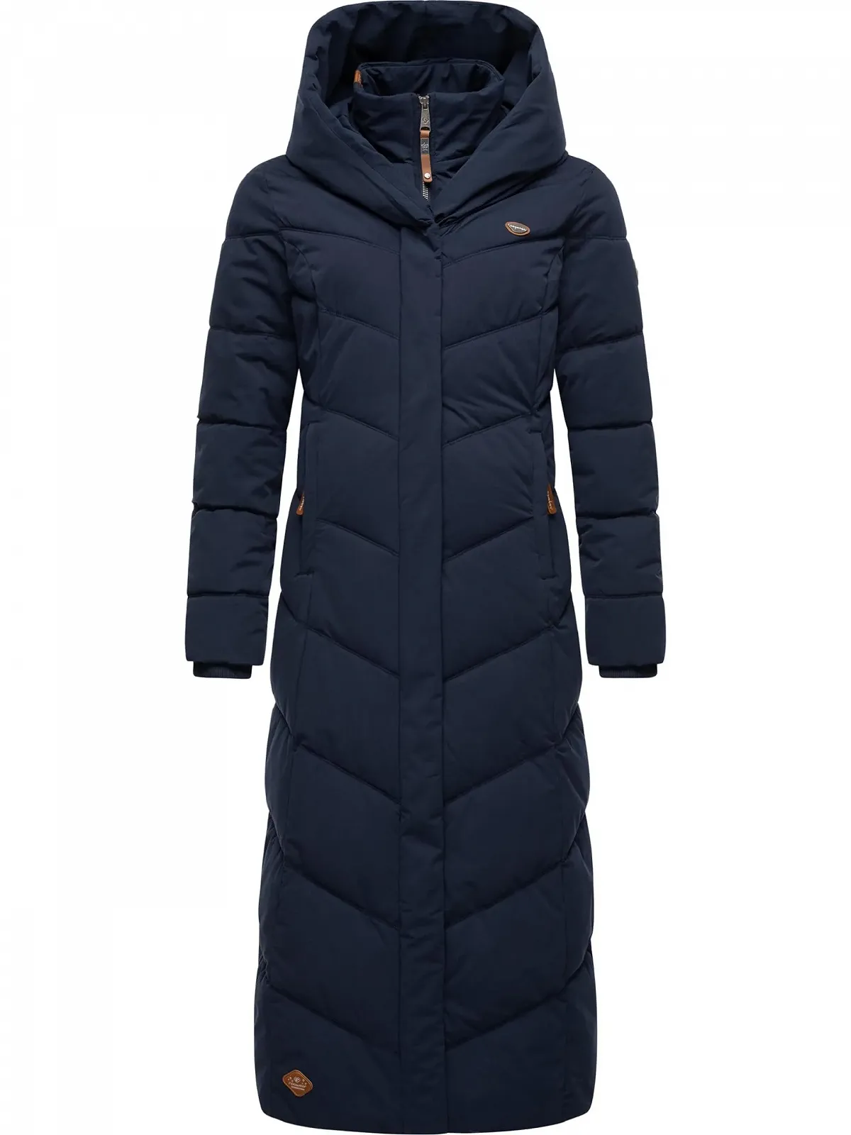 Пальто зимнее Ragwear Natalka Extralong Intl Женское Теплое стеганое экстрадлинное с капюшоном, фото №1