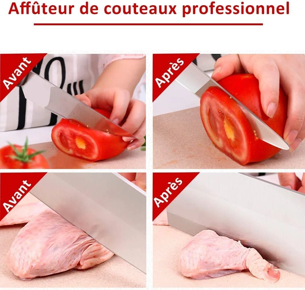 Точило для ножів ручна 2-ступенева вольфрамова сталь та керамічний камінь, фото №3