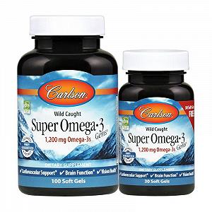 Super Omega 3 1,200 mg wild caught (100+30 soft gels - Фото 1