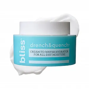 Зволожувальний крем для обличчя з гіалуроновою кислотою Bliss Drench & Quench Текстура Cream-To-Water 300 мл Веганський - Фото 1